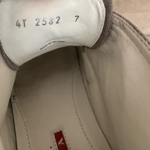 PRADA Grey Suede Sneakers