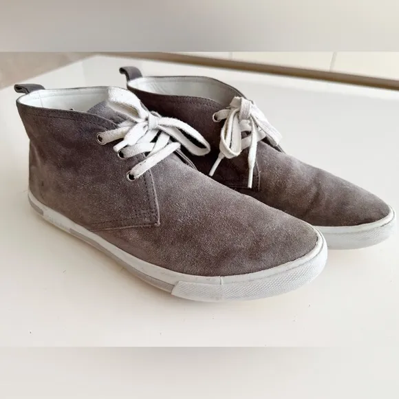 PRADA Grey Suede Sneakers