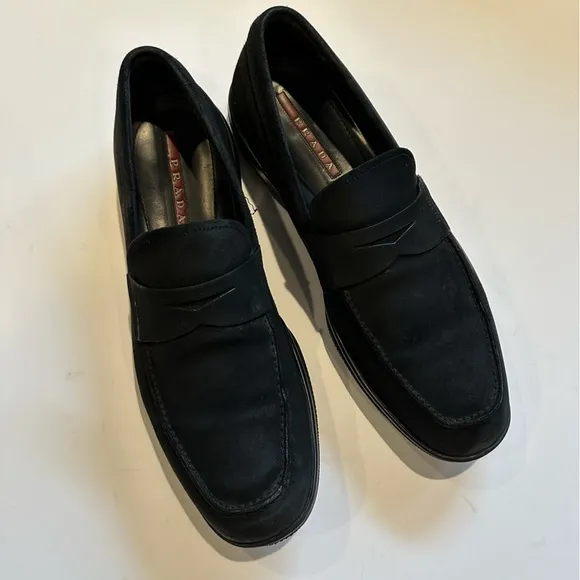 Prada Milano Suede Low Top Sneakers