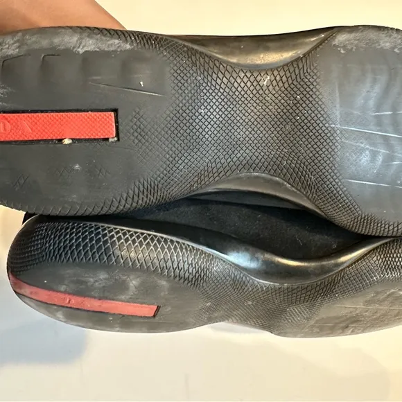 Prada Milano Suede Low Top Sneakers