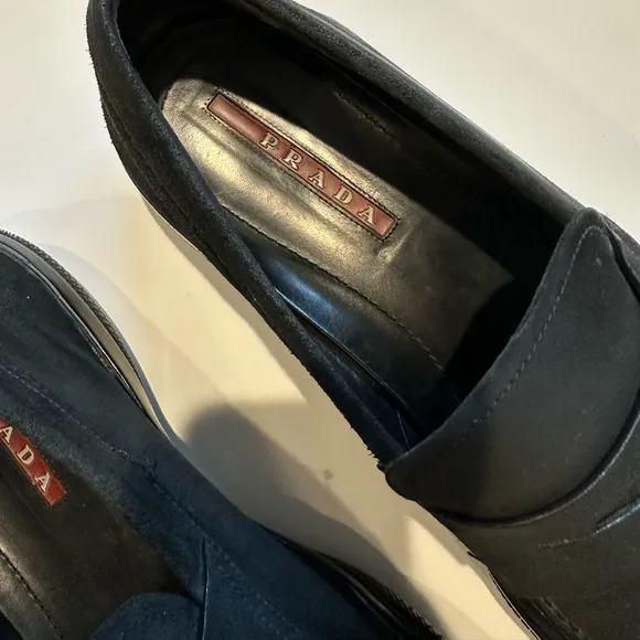 Prada Milano Suede Low Top Sneakers
