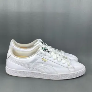 Puma Basket Classic 21 Jr 'Triple White' Sneaker Shoes Mens size 13