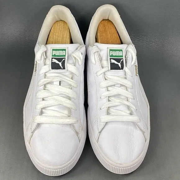 Puma Basket Classic 21 Jr 'Triple White' Sneaker Shoes Mens size 13