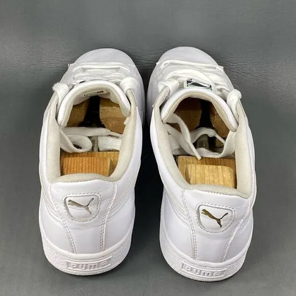 Puma Basket Classic 21 Jr 'Triple White' Sneaker Shoes Mens size 13