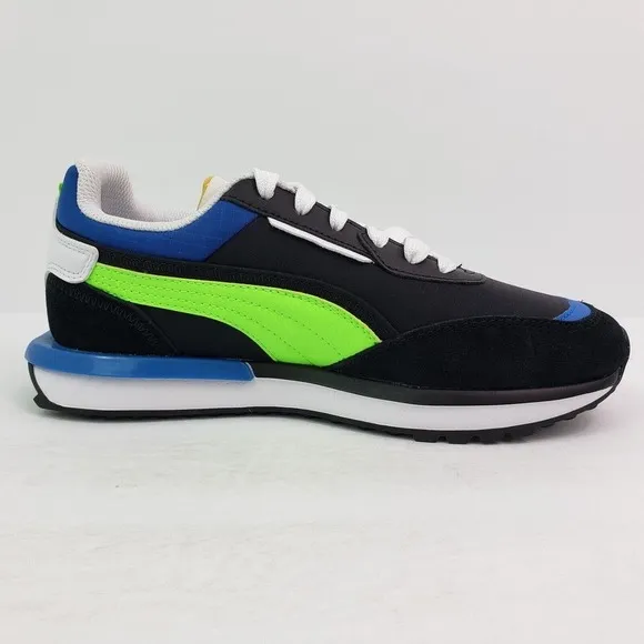 Puma City Rider Electric Jr Youth Sz 5.5 Womens Sz 7 Black Lifestyle Shoes