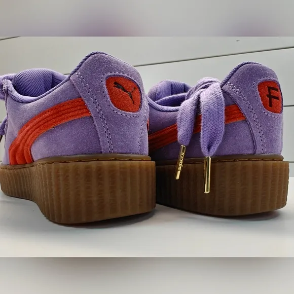 Puma Fenty Creeper Phatty Lavender Red Purple Suede Casual Sneakers Women's 7.5