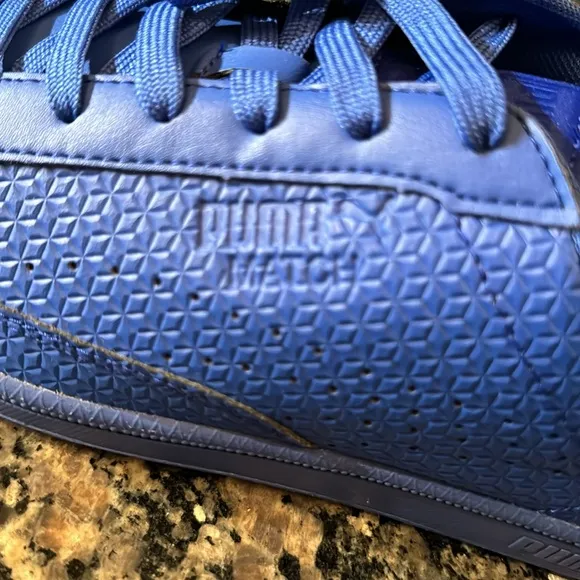 Puma match embossed blue sneakers NIB 11.5