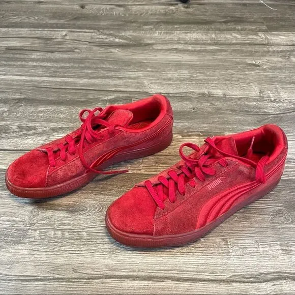 Puma Mens Suede Classic Badge Iced Casual Athletic Sneakers