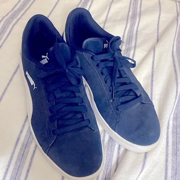 PUMA Navy Blue Suede Classic XXI Sneakers Sz US 11/UK 10 EUC