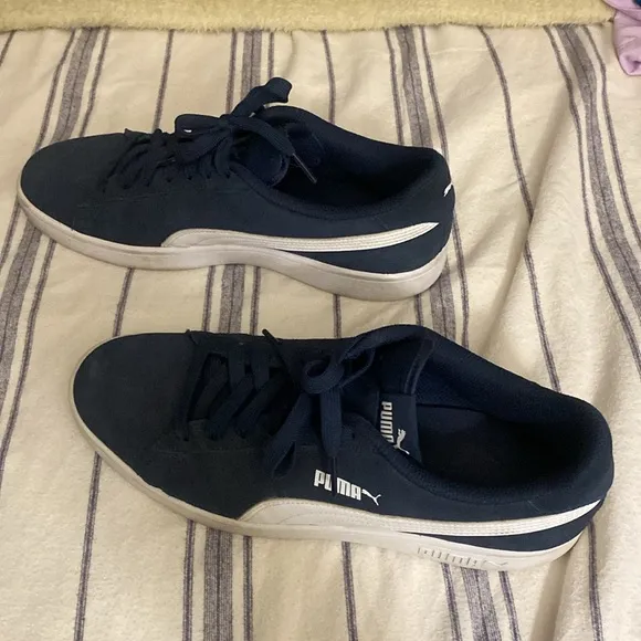 PUMA Navy Blue Suede Classic XXI Sneakers Sz US 11/UK 10 EUC