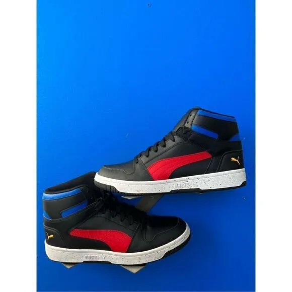 Puma Rebound Layup Mid Shoes Trainers Mid Cut Basketball Casual Sneaker size 12