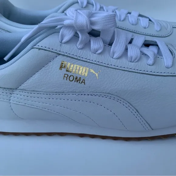 PUMA Roma Classic Gum Sneaker white -Puma Team Gold 36640801 Mens Size 11
