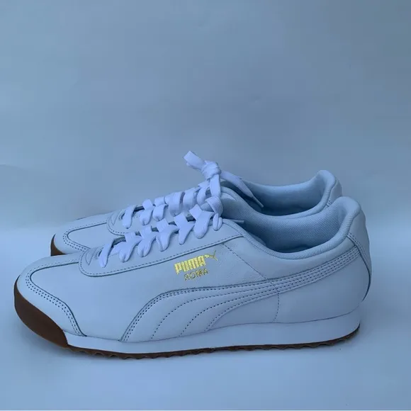 PUMA Roma Classic Gum Sneaker white -Puma Team Gold 36640801 Mens Size 11