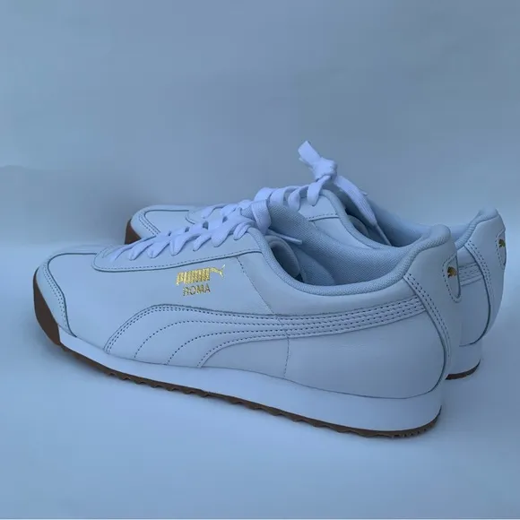 PUMA Roma Classic Gum Sneaker white -Puma Team Gold 36640801 Mens Size 11