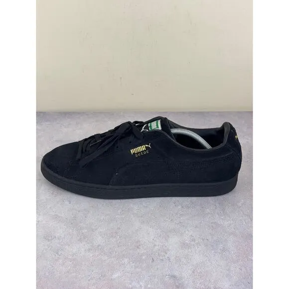 Puma Suede Classic XXI Sneakers Men's 13 Triple Black Athletic Shoes 374915-12