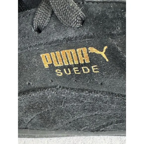 Puma Suede Classic XXI Sneakers Men's 13 Triple Black Athletic Shoes 374915-12