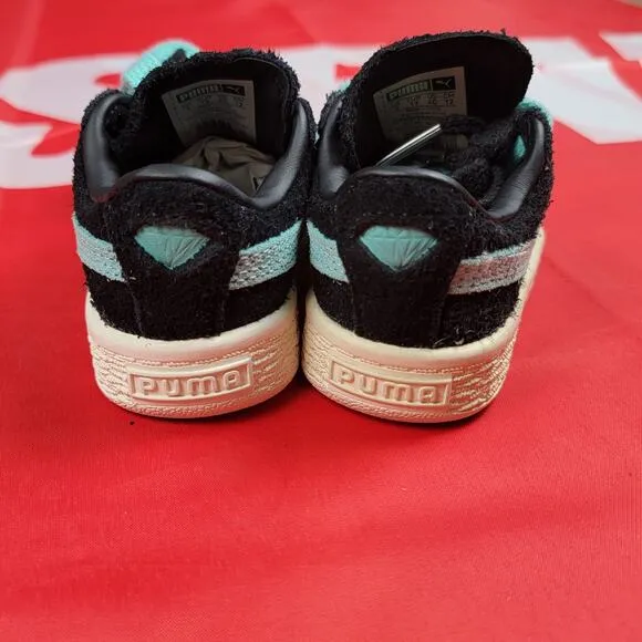Puma Suede Diamond Supply Company Black/Diamond Blue Sz 4C 365712 01