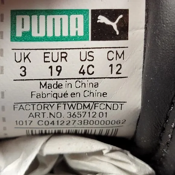 Puma Suede Diamond Supply Company Black/Diamond Blue Sz 4C 365712 01