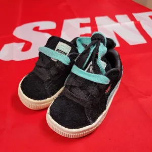Puma Suede Diamond Supply Company Black/Diamond Blue Sz 4C 365712 01