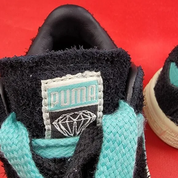 Puma Suede Diamond Supply Company Black/Diamond Blue Sz 4C 365712 01