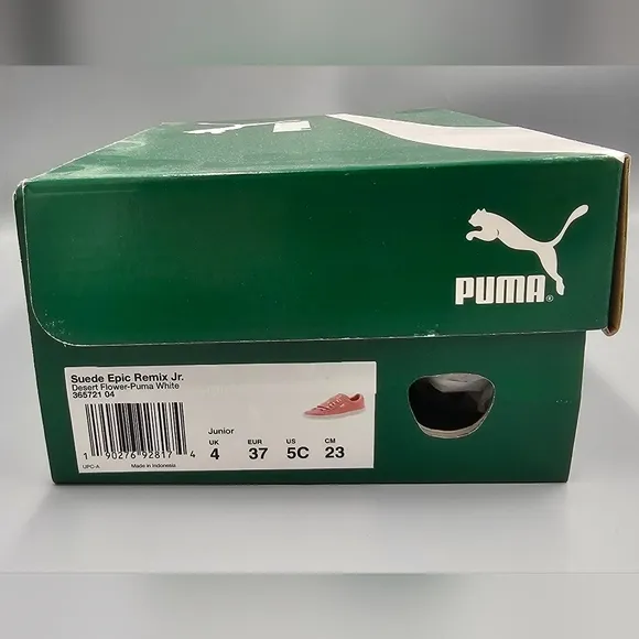 Puma Suede Epic Remix Jr Sneakers Desert Flower Puma White Grade School Sizes