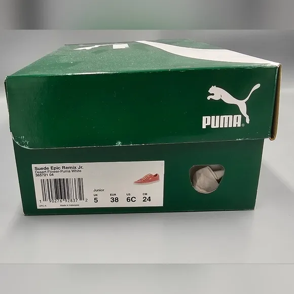 Puma Suede Epic Remix Jr Sneakers Desert Flower Puma White Grade School Sizes