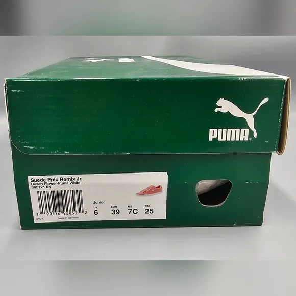 Puma Suede Epic Remix Jr Sneakers Desert Flower Puma White Grade School Sizes