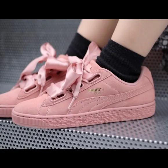 Puma Suede Heart Satin II Dusty Rose Sneakers