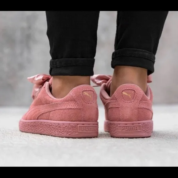 Puma Suede Heart Satin II Dusty Rose Sneakers