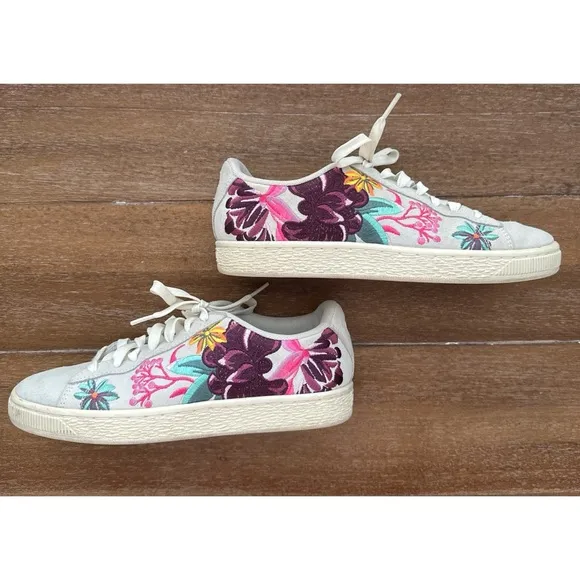 PUMA Suede Hyper Embroidered Whisper White/Orchid | 7