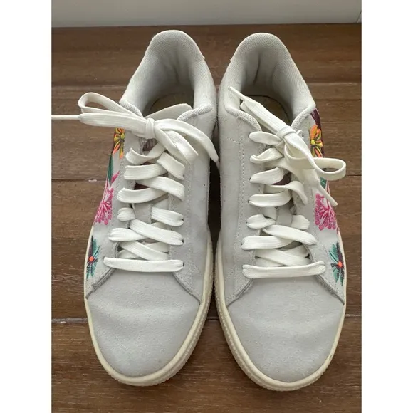 PUMA Suede Hyper Embroidered Whisper White/Orchid | 7