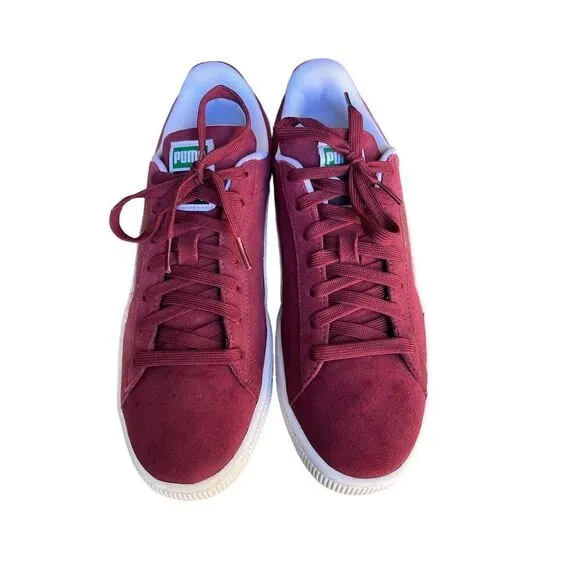 PUMA Suede XL sneakers in burgundy and white Size 11.5