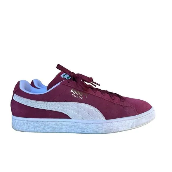 PUMA Suede XL sneakers in burgundy and white Size 11.5