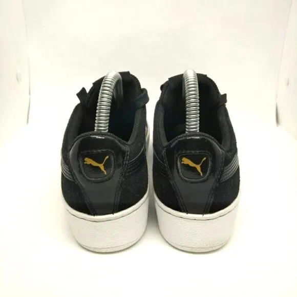 Puma Vikky Platform Fashion Sneakers Shoes Women's Size 7.5 Black Puma Classic P