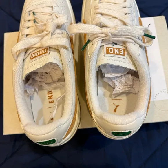 Puma White and Orange Sneakers
