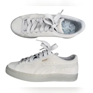 PUMA women's light grey suede sneakers, size 7.5