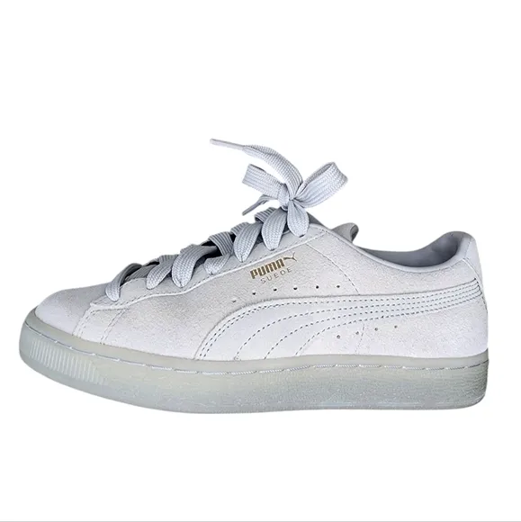 PUMA women's light grey suede sneakers, size 7.5