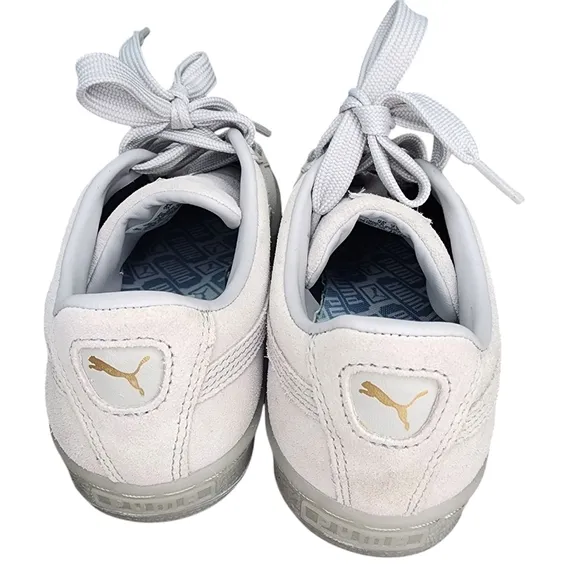 PUMA women's light grey suede sneakers, size 7.5