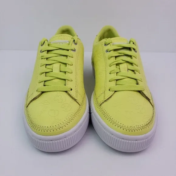 Puma x Emoji Basket x Emoji Retail Womens Size 6.5 Sunny Lime Sneaker Shoes