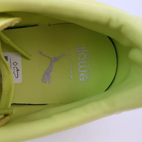Puma x Emoji Basket x Emoji Retail Womens Size 6.5 Sunny Lime Sneaker Shoes