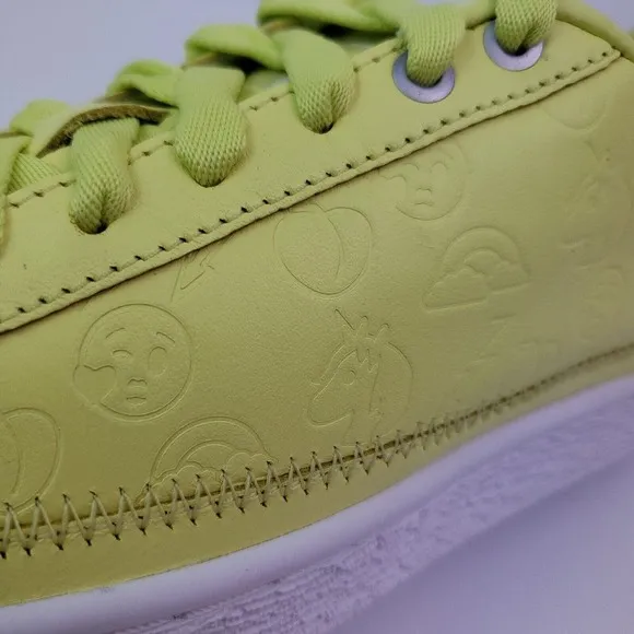 Puma x Emoji Basket x Emoji Retail Womens Size 6.5 Sunny Lime Sneaker Shoes