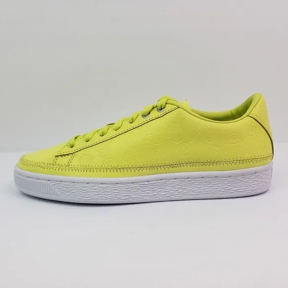Puma x Emoji Basket x Emoji Retail Womens Size 6.5 Sunny Lime Sneaker Shoes