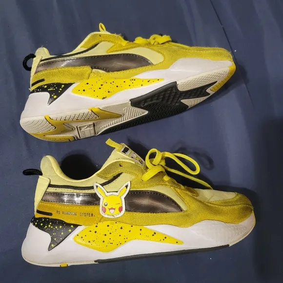 PUMA x POKEMON Sneakers Pikachu Kids Size 2 Shoes Collaboration Unisex 2022