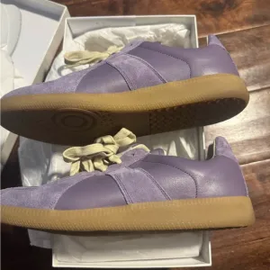 Purple Suede Sneakers with Gum Sole