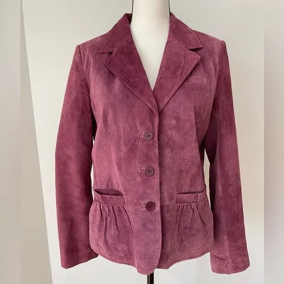 Pursuits ltd suede leather jacket blazer in a size large gorgeous color