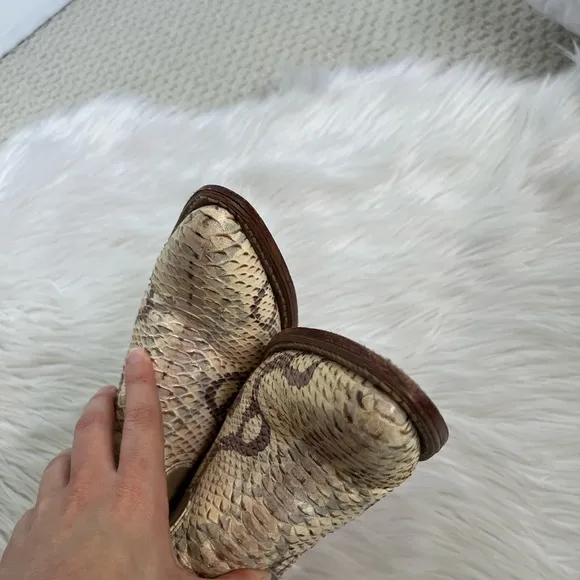Python Mixed Leather Authentic Cowboy Boots