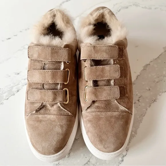 Rachel Zoe Boe Suede/ Fur Sneakers