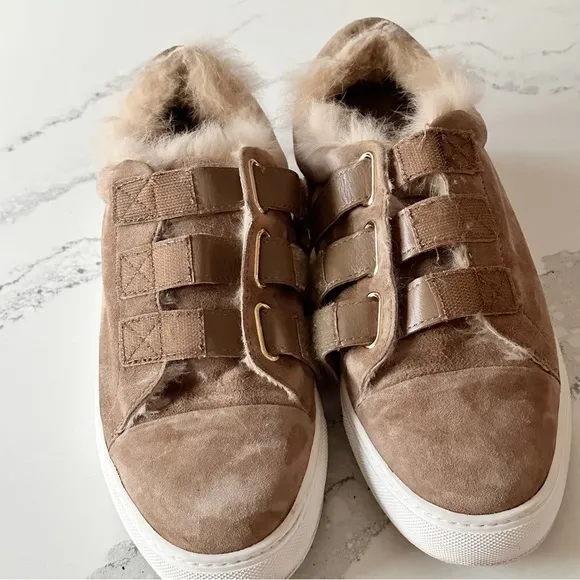 Rachel Zoe Boe Suede/ Fur Sneakers