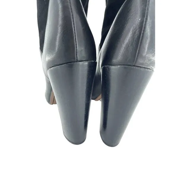 Rachel Zoe Boots Claudia Black Leather Slouch Heeled Boots SZ 7 NEW $495