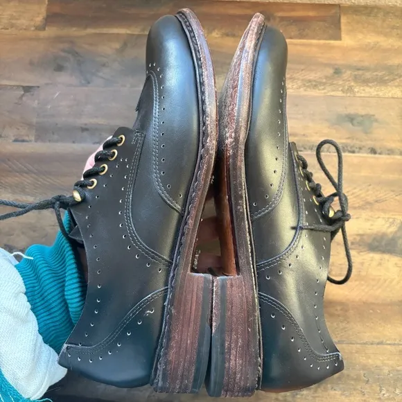 Rag &amp; Bone Genuine Leather Handmade Goodyear Oxford Lace Up Shoes Mens 39.5 / 7